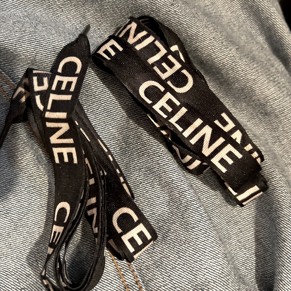 CELINE- Replacement shoe laces—or hoodie drawstring seeing their newer stuff